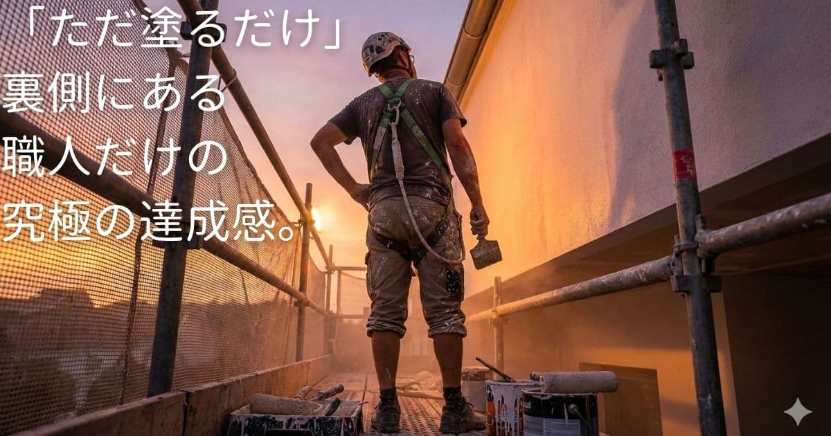 1人の塗装工が背中でやりがいを語る
